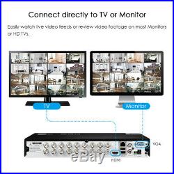 ZOSI 16 Channel DVR 1080p HD with Hard Drive 2TB for CCTV Camera
