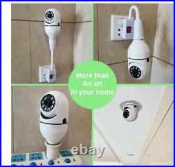 1080P 360° IP Camera Light Bulb WiFi PTZ CCTV Security Wireless Smart IR Cam Lot