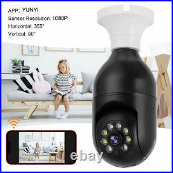 1080P 360° IP Camera Light Bulb WiFi PTZ CCTV Security Wireless Smart IR Cam Lot