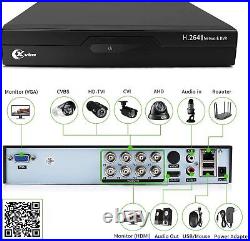 1080P 8CH DVR Security Camera System XVIM Outdoor CCTV Camera 1TB Hard Drive