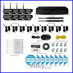 1080P 8CH NVR 2MP HD Wireless Security Camera System Wifi Home Audio IP CCTV Kit