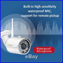 1080P 8CH NVR Wireless Security Camera System Outdoor Wifi Home CCTV Audio Set