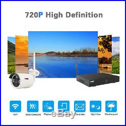 1080P CCTV Security Camera System Kit 4CH WIFI Wireless NVR Outdoor Indoor Video