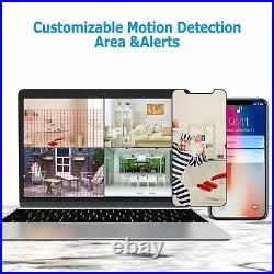 1080P CCTV WIFI Security Camera System Wireless 4CH NVR with Night Vision IP66