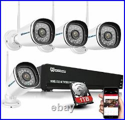 1080P HD Metal House Wireless Security Camera System CCTV Outdoor Wifi 1TB HDD