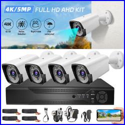 1080P Outdoor CCTV Security Camera System Night Vision 4CH DVR Home Security