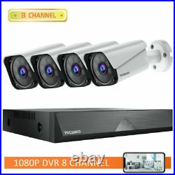 1080P Security Camera System 8CH DVR CCTV Outdoor Home Security 4PCS Camera