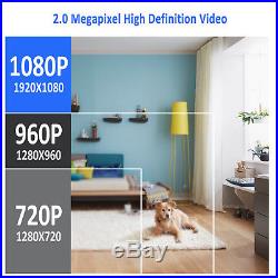1080P Wireless Home Security Camera System WiFi 1TB HDD 8CH NVR CCTV Outdoor 2MP