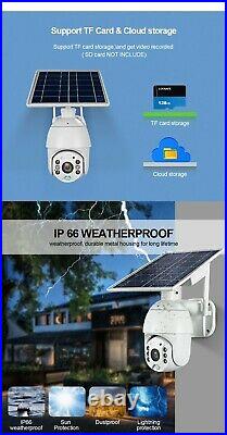 1080P Wireless WIFI 4G SIM Card Solar Power Outdoor Security CCTV IP PTZ Camera