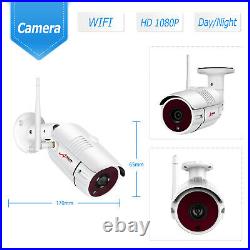 1080P Wireless WIFI Camera System Outdoor Home Security CCTV Night Vision 4CH HD