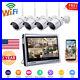 12 LCD 4CH 1080P WIFI NVR Wireless IP66 CCTV Home Security Video Camera System