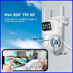 13PCS Dual Lens 3MP+3MP HD WiFi IP Camera Outdoor CCTV PTZ Security Camera US