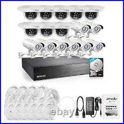 16CH NVR Security System with8Outdoor 8Indoor Cameras 1TB HDD Renewed