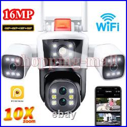 16MP 10K Security Protection Camera WiFi 10X Zoom Five Lens Four Screens CCTV