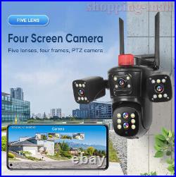 16MP 10K Security Protection Camera WiFi 10X Zoom Five Lens Four Screens CCTV