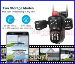 16MP 10K Security Protection Camera WiFi 10X Zoom Five Lens Four Screens CCTV