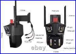 16MP IP Outdoor PTZ Camera 10X Zoom Four Lens WiFi Security CCTV Camera IR Night