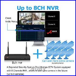 1920P HD Security Camera System Wireless Outdoor Home CCTV WiFi NVR Audio Camera