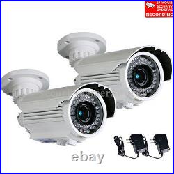 2 Security Camera Outdoor CCTV 700TVL IR Night Vision Video Varifocal CCD btx