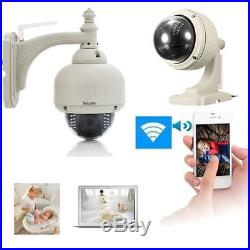2 Sricam Wireless Outdoor Pan Tilt Network CCTV Camera P2P Wifi IP Webcam IR Cam