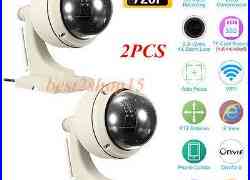 2 Sricam Wireless Outdoor Pan/Tilt Network CCTV Camera P2P Wifi IP Webcam IR-Cut