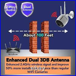 2 Way Audio Wireless 1296P Outdoor indoor IP WIFI Camera CCTV Security System