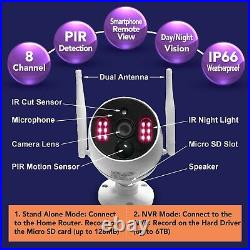 2 Way Audio Wireless 1296P Outdoor indoor IP WIFI Camera CCTV Security System