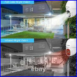 2K/3MP 8CH Wireless Security Camera System with 2Pcs Pan/Tilt/Zoom Cameras