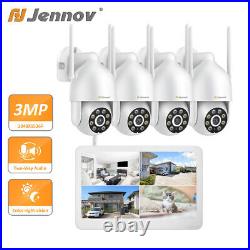 2K 3MP Wireless Security IP Camera System CCTV PTZ WiFi with 8CH 10 Monitor NVR
