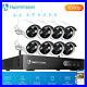 2MP 8Pcs Home Security Camera System Wireless Outdoor Wifi IP CCTV 8CH 1080P NVR