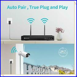 2MP Security Camera System Wireless Outdoor Wifi IP CCTV 8CH 1080P Video NVR Kit