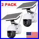 2PCS 3MP Home Solar Powered Wireless Camera PTZ CCTV Security Battery Built-in