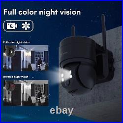 2PCS XVIM 1080P Solar Camera Outdoor PTZ WiFi Security Camera Color Night Vision