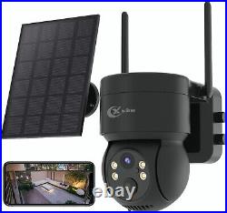 2Pack 1080P Wireless Solar Camera PTZ WiFi Surveillance Security Camera CCTV
