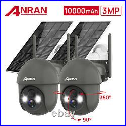 2Pack WIFI Battery&Solar Panel CCTV Security Cameras Outdoor System 3MP/2K HD IP