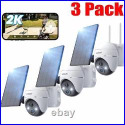 3 Pack ieGeek Wireless Outdoor WiFi Security Camera Solar Battery Powered CCTV