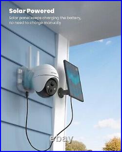 3 Pack ieGeek Wireless Outdoor WiFi Security Camera Solar Battery Powered CCTV