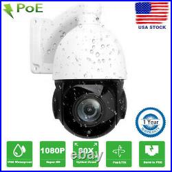 30X Zoom 1080P POE PTZ Speed Dome CCTV Outdoor Security IP Camera Night Vision