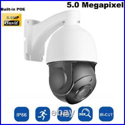 30X Zoom 5MP PTZ POE IP Security Camera Outdoor Speed Dome CCTV IR Night Onvif