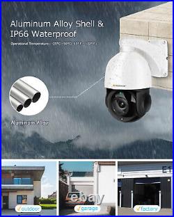 360° 4K 8MP POE PTZ Security IP Camera 30x Zoom CCTV Audio Person Vehicle Alerts
