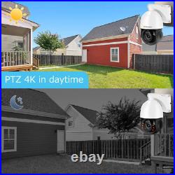 360° 8MP 4K Outdoor PoE PTZ IP Camera Security 30X Zoom CCTV Smart Home IR