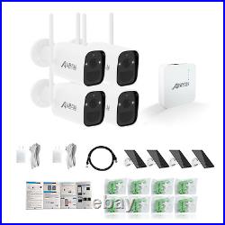 3MP Battery Solar Powered Security Camera System Outdoor Wireless WIFI CCTV Kits