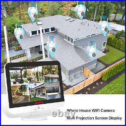 3MP HD Outdoor Wireless Security Camera System 8CH NVR WiFi Audio Home CCTV 1TB