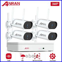 3MP HD Wireless Audio CCTV Security Camera System Outdoor Home 8CH NVR With 1TB