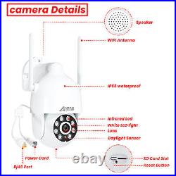 3MP IP Wireless Security Camera System WiFi CCTV PTZ 8CH NVR 2 Way Audio 1TB HDD