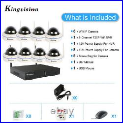4/8 CH 1080P HD Wireless WIFI Outdoor Dome CCTV Home Camera Security NVR System