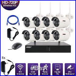 4/8CH Wireless WiFi IP Camera 1080P HDMI NVR Home Security CCTV System 1TB Drive