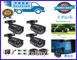 4 Camaras De Seguridad Wifi Exterior 1080P Inalambrica Con Vision Nocturna Video