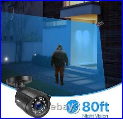 4 Camaras De Seguridad Wifi Exterior 1080P Inalambrica Con Vision Nocturna Video