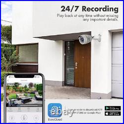 4 PACK Outdoor Home Security Camera System Kit 5MP 4K CCTV DVR 1TB Hard Drive US